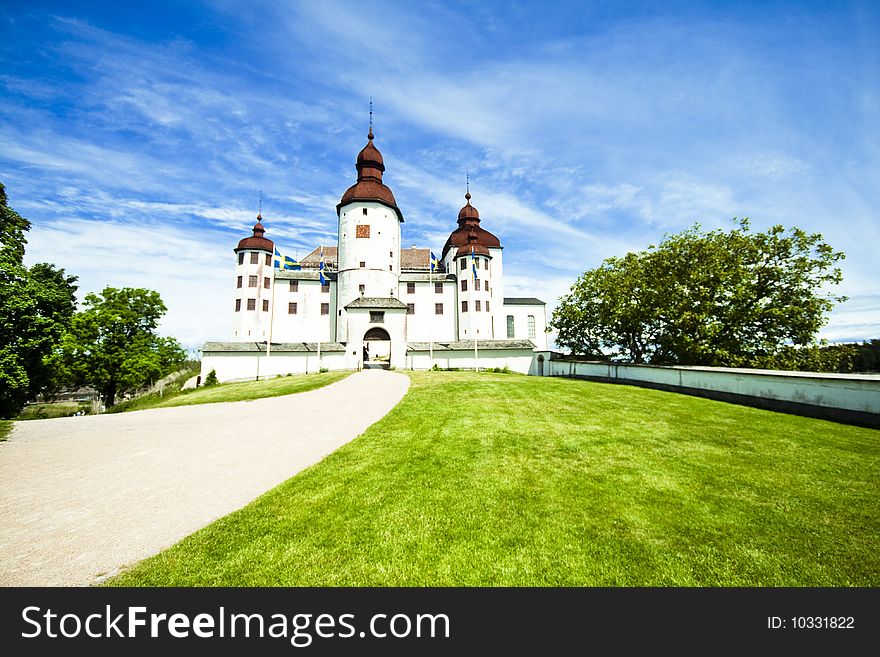 Old Swedish castle in white lime. Old Swedish castle in white lime