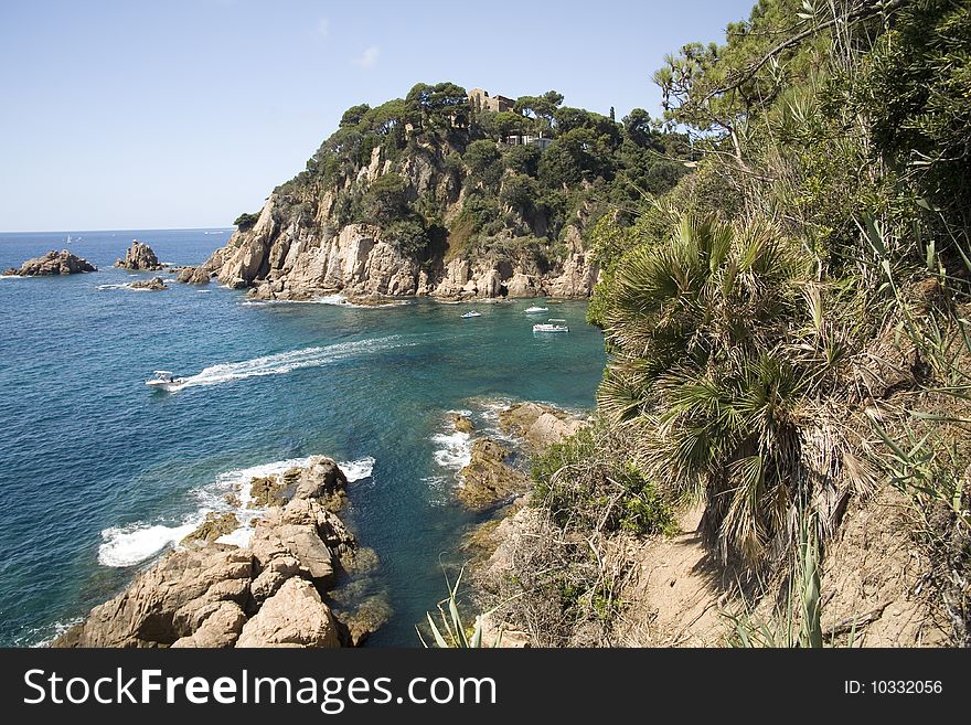 A beautifull view of a cove on the Catalan Mediterranean sea (Spain)