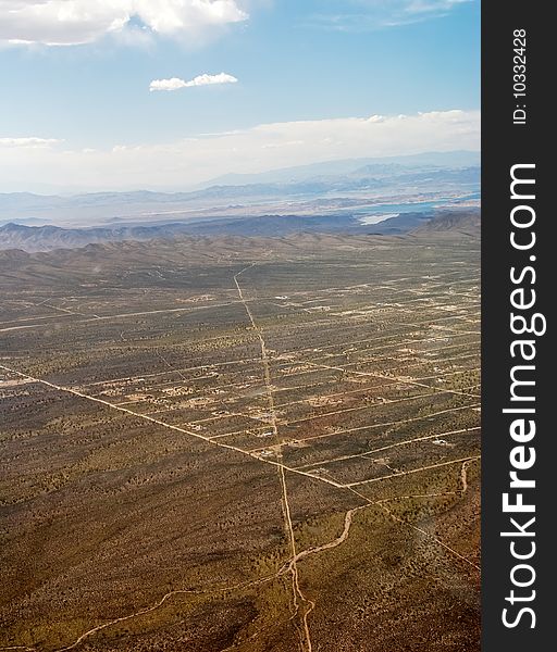 Aerial shot of Arizona desert. USA. Aerial shot of Arizona desert. USA.