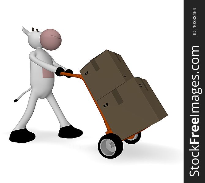 Concept of Parcel on a white background. Concept of Parcel on a white background