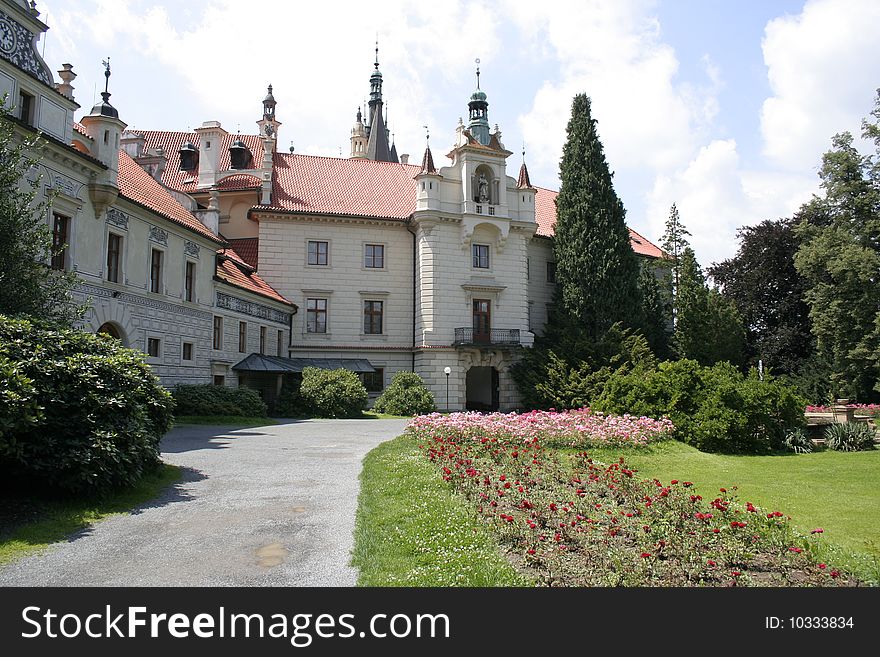 The castle Pruhonice near Prague, Czech Republic, Europe