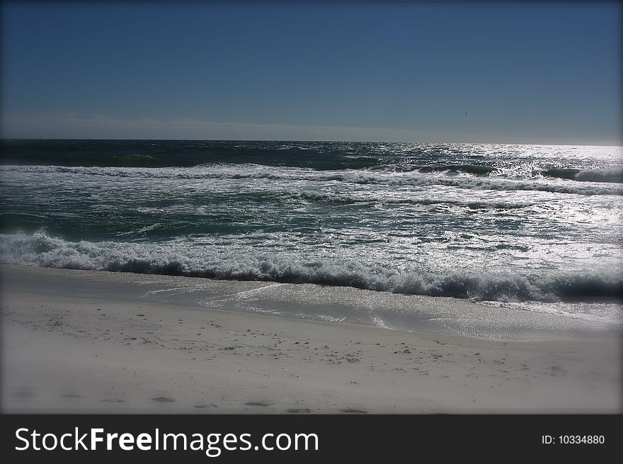 Picture of beach on the Gulf of Mexico midday. Picture of beach on the Gulf of Mexico midday.