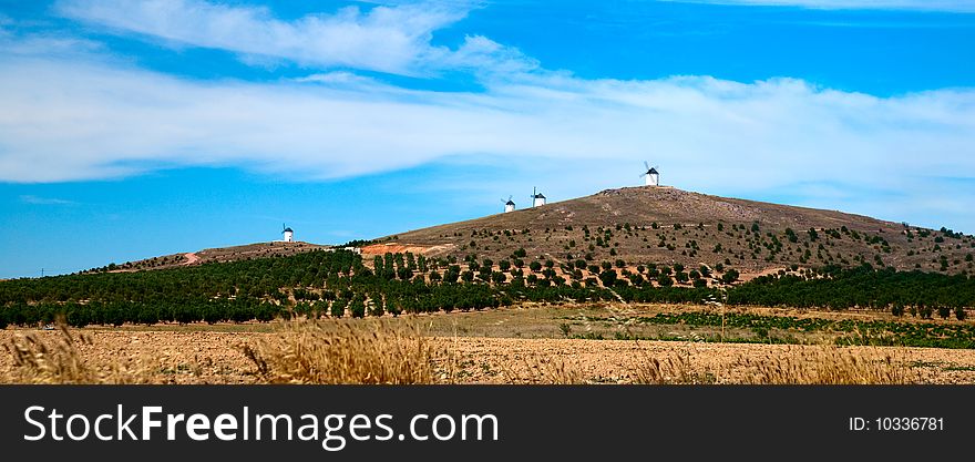 Flour mills at La Mancha. Spain. Flour mills at La Mancha. Spain