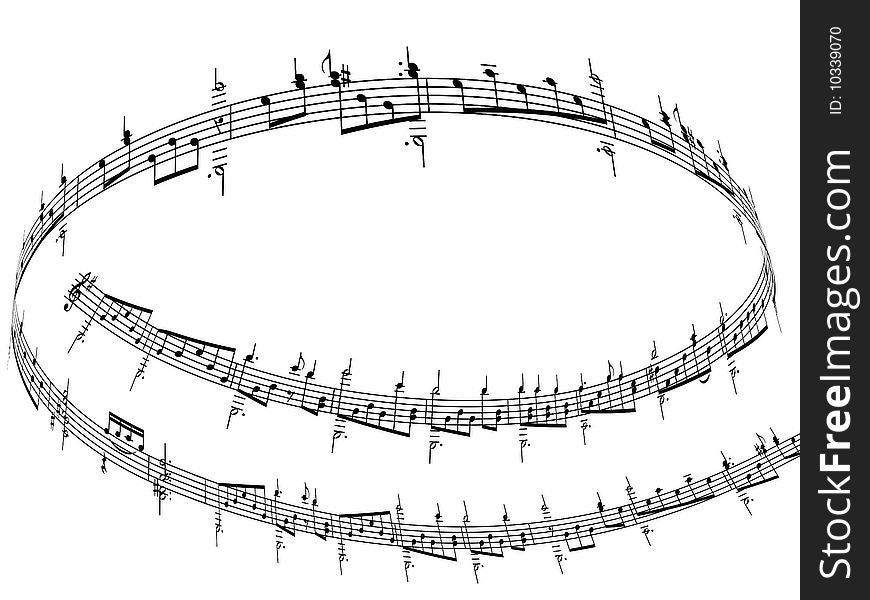 3d Music Notes