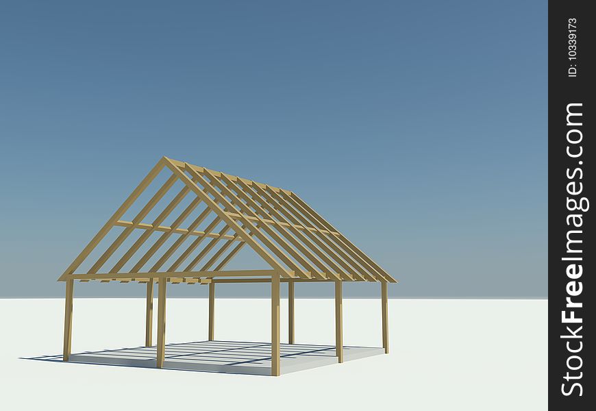 Simple roof construction, ready to use for designers and publishers.