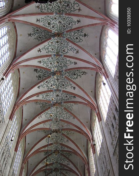 The beautiful painted ceiling of a church. The beautiful painted ceiling of a church