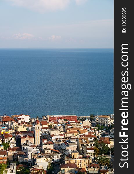 Zakynthos town at sea coast. Zakynthos town at sea coast