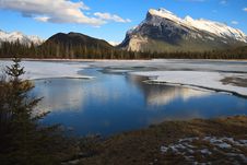 Snow Mountain By The River Stock Image Snow Mountain By The River Stock Image