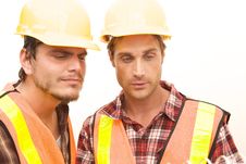 Two Construction Workers At The Job Stock Photos Two Construction Workers At The Job Stock Photos