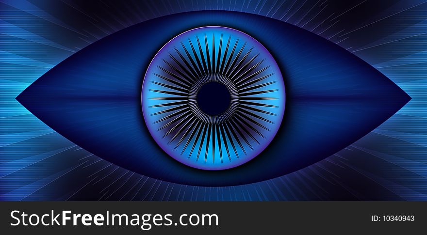 Abstract blue eye background image. Abstract blue eye background image