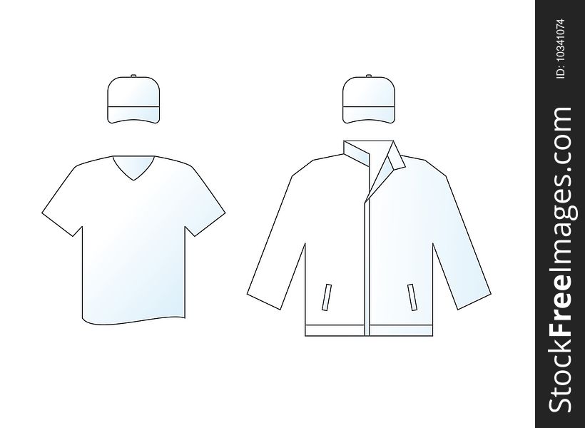 Set of clothes template vector