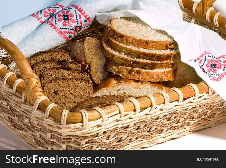 Bread for a healthy diet and nutrition, and the ears of grain