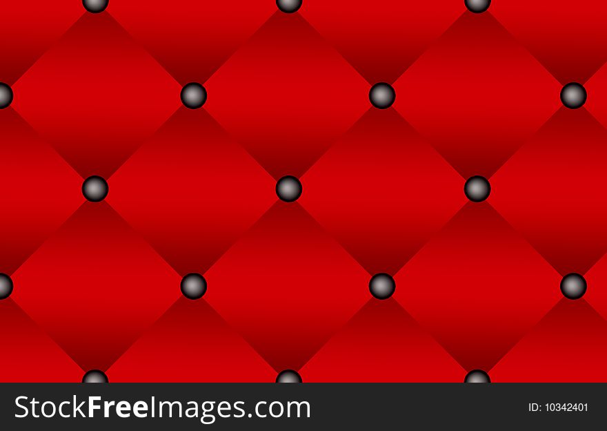 Red shapes illustration with chrome dots. retro design. Red shapes illustration with chrome dots. retro design