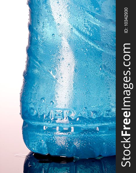 Alcoholic background blue bottle bubble. Alcoholic background blue bottle bubble