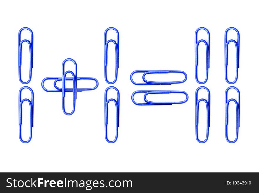Mathematical formula of the blue clips on a white background. Mathematical formula of the blue clips on a white background