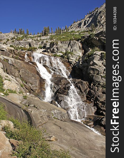 Close up on Sequoia National Park Waterfall