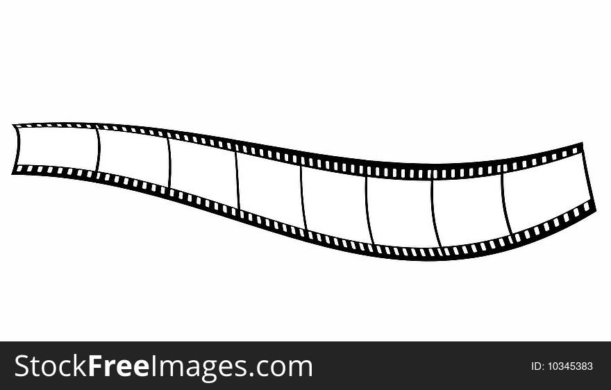 Blank film strip isolated on white background