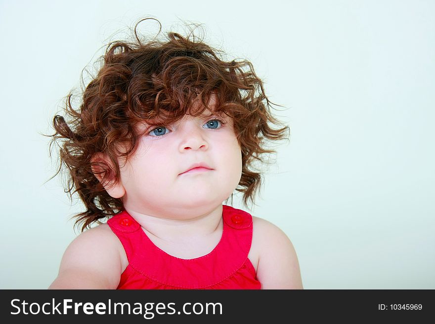 Portrait of cute toddler girl