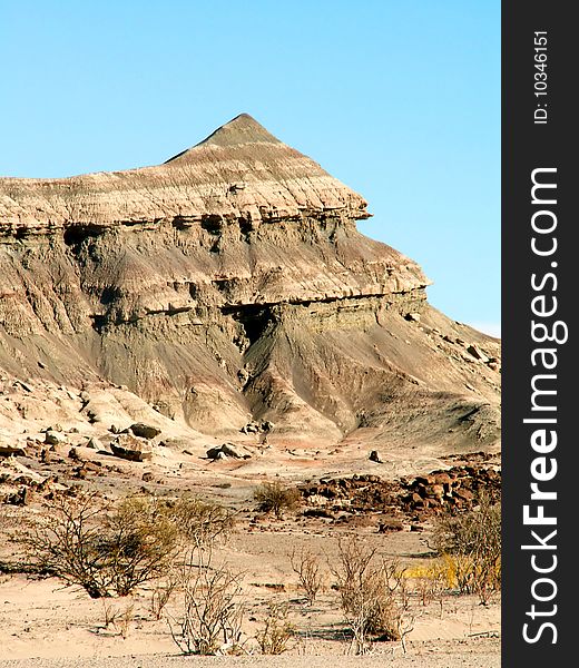 Pagoda-shaped rock in Ischigualasto National Park, Argentina