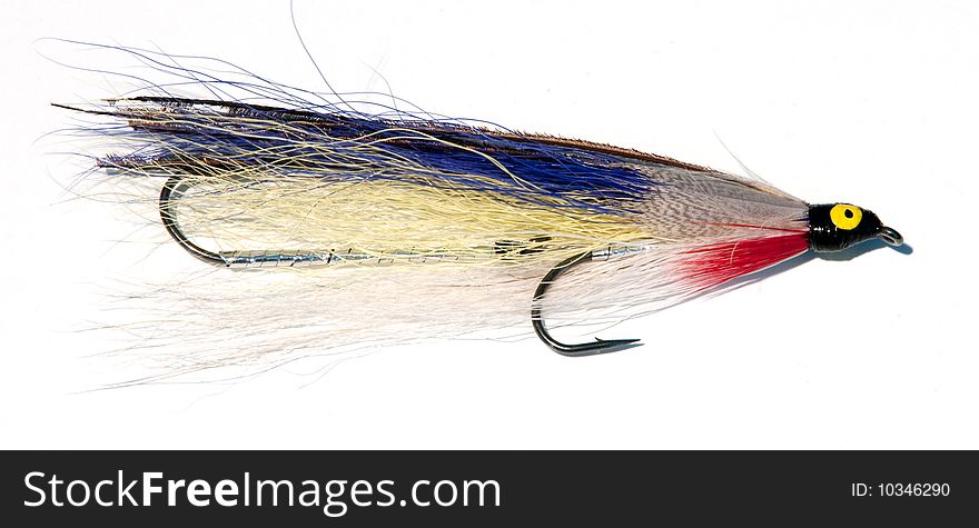 Here a closeup of a fishing lure. Here a closeup of a fishing lure