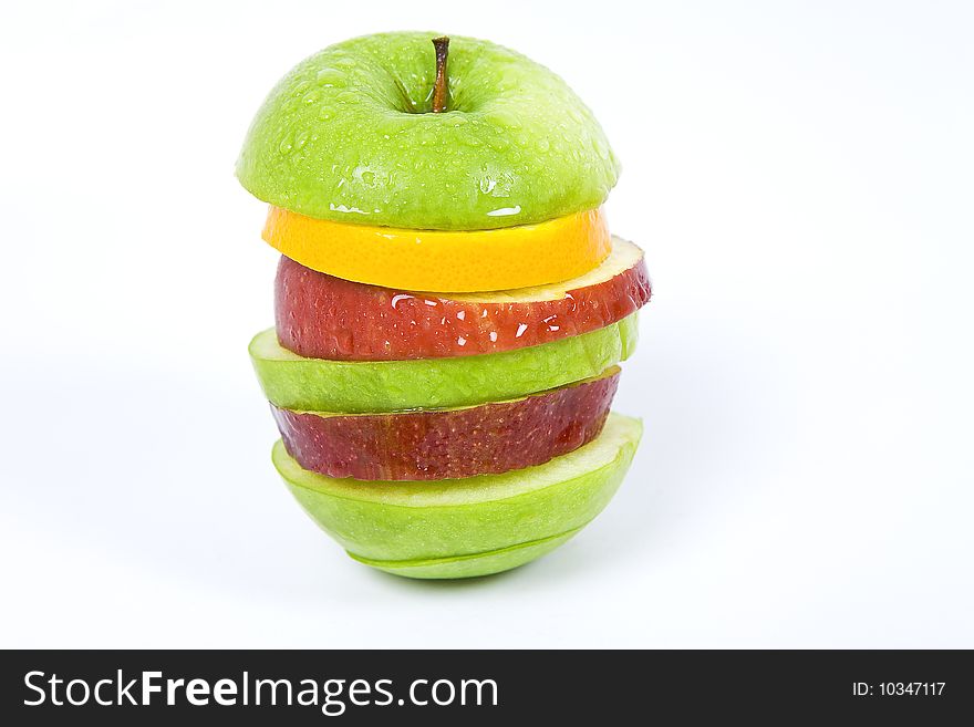Slices of fruit that make up an apple. Slices of fruit that make up an apple