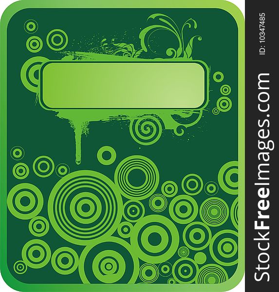 Green web banner and background