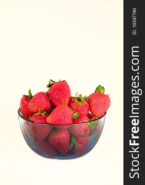 Strawberries In A Bowl Isolated