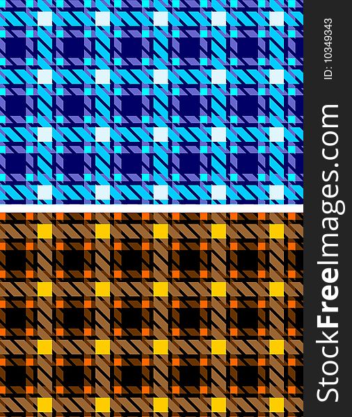 Blue and brown square textile