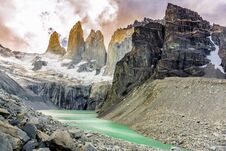Torres Del Paine In Southern Chile Stock Photo