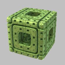 Alien Fractal Cube Royalty Free Stock Photo