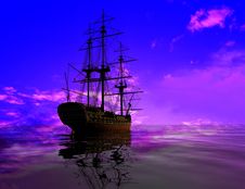 The Ancient Ship Royalty Free Stock Photography The Ancient Ship Royalty Free Stock Photography