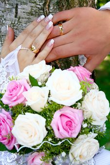 Hands Rings And Bouquet Royalty Free Stock Photo Hands Rings And Bouquet Royalty Free Stock Photo
