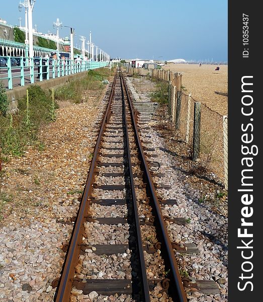 Part of the historic Volks Electric railway on Brightons coast.