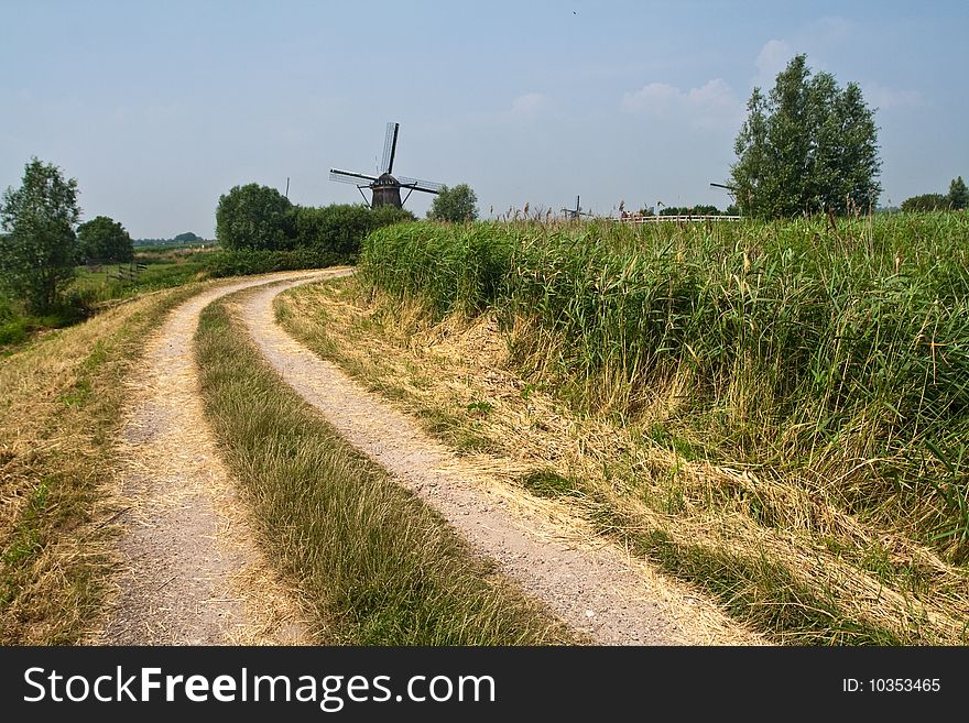 Traditional windmill of the Netherlands. Traditional windmill of the Netherlands