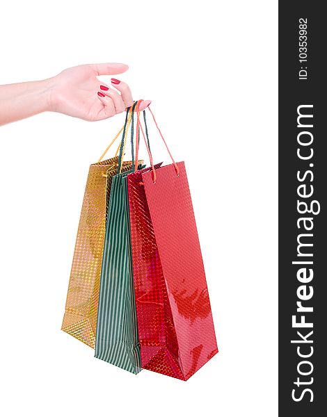Hand Holding Shopping Bags