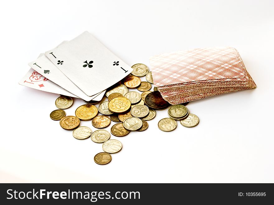 Three cards ace have won money