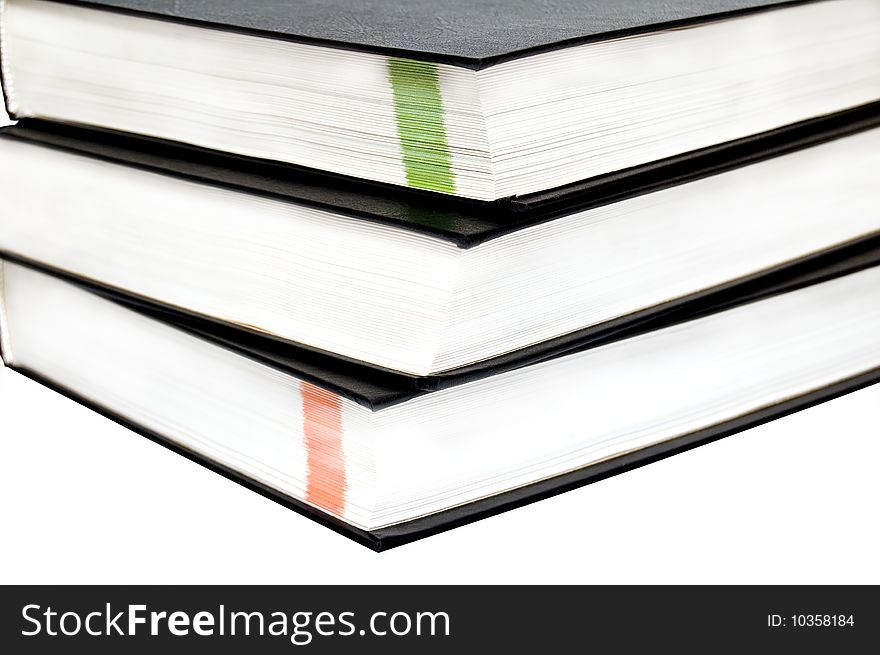 Stack of books. Isolated on white background.