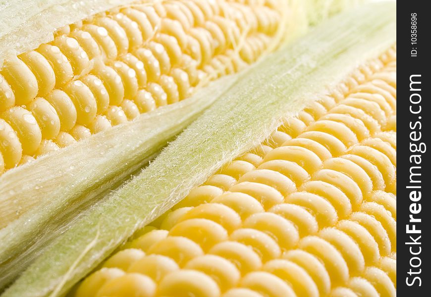 Raw yellow corn closeup background. Raw yellow corn closeup background.