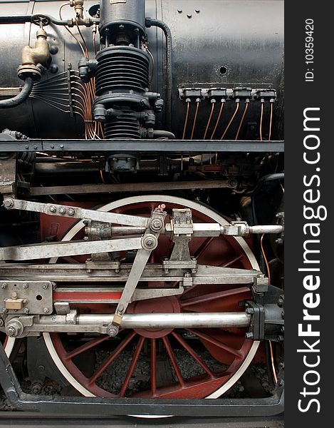 Old locomotive exposed in the Museo della Scienza e della Tecnica in Milan, Italy. Old locomotive exposed in the Museo della Scienza e della Tecnica in Milan, Italy