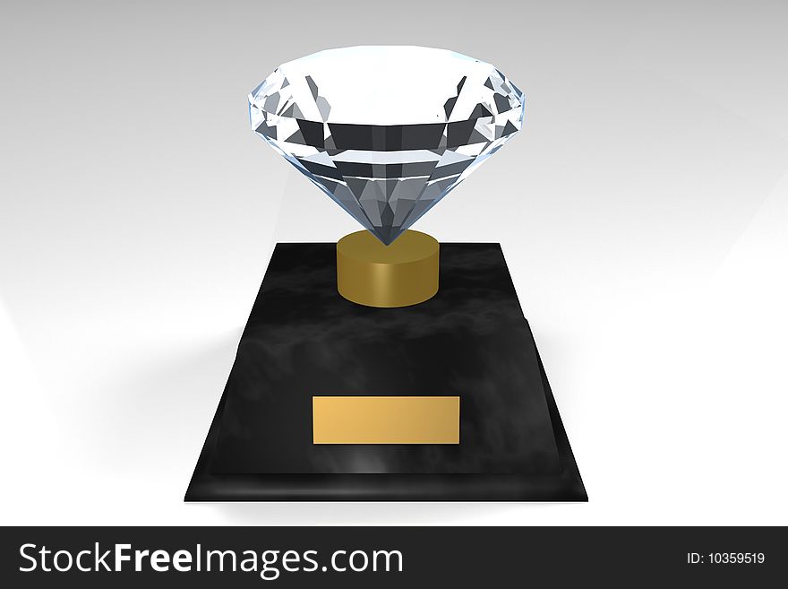 A Diamond Award with blank plate