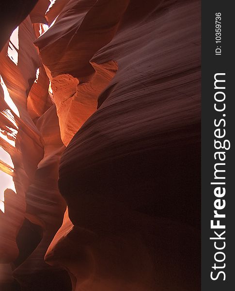 Nature's abstract patterns on the walls of Antelope Canyon in Arizona. Nature's abstract patterns on the walls of Antelope Canyon in Arizona