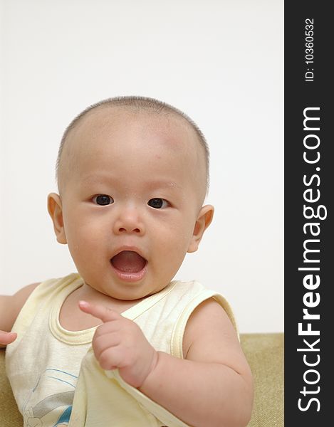 It is a cute chinese baby, he is 7 months old. It is a cute chinese baby, he is 7 months old.