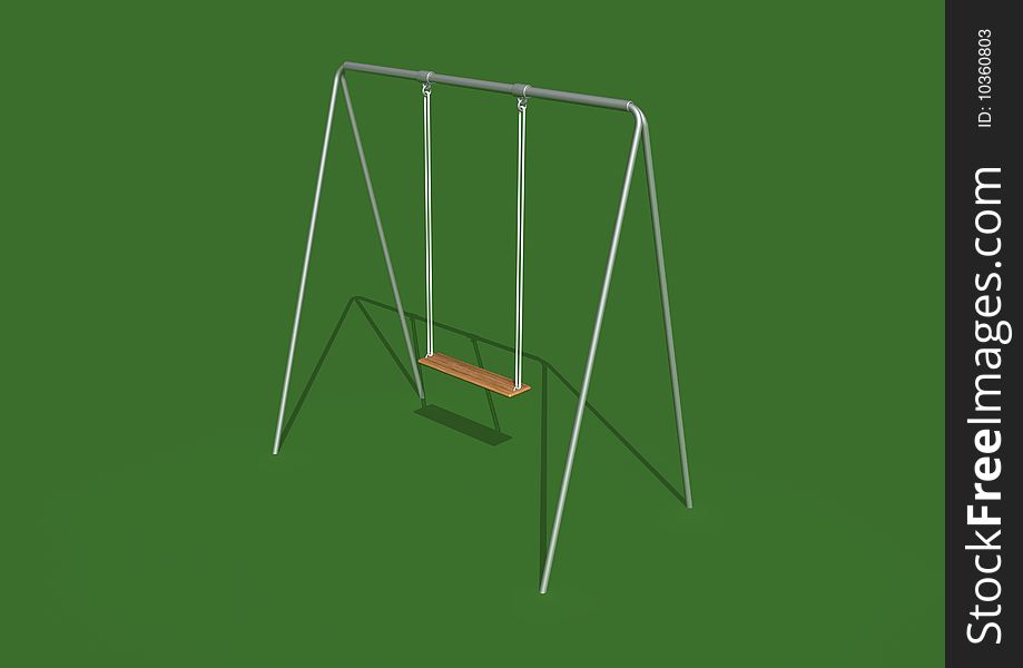 3d illustration of a swing on .