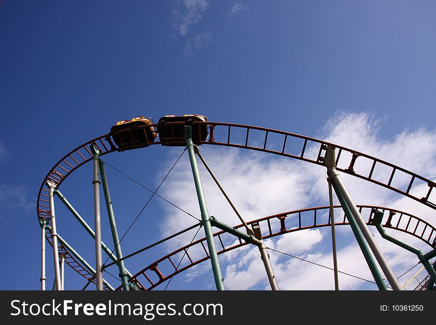 Roller Coaster Rail Construction in leisure park