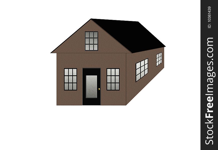 Illustration of a house over white background