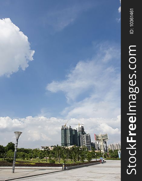 City plaza in a beautiful day,Canton,China