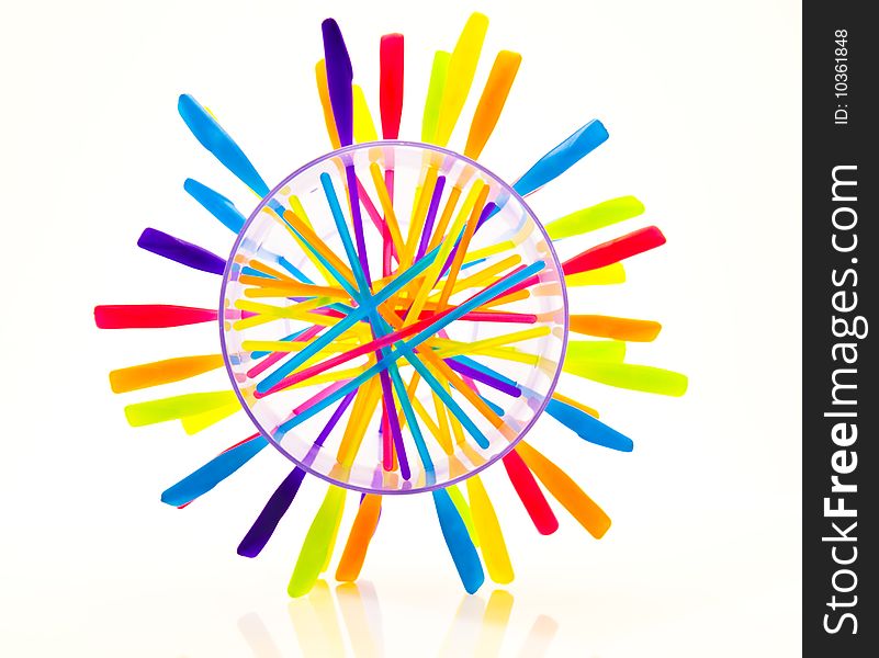Color wheel on white background