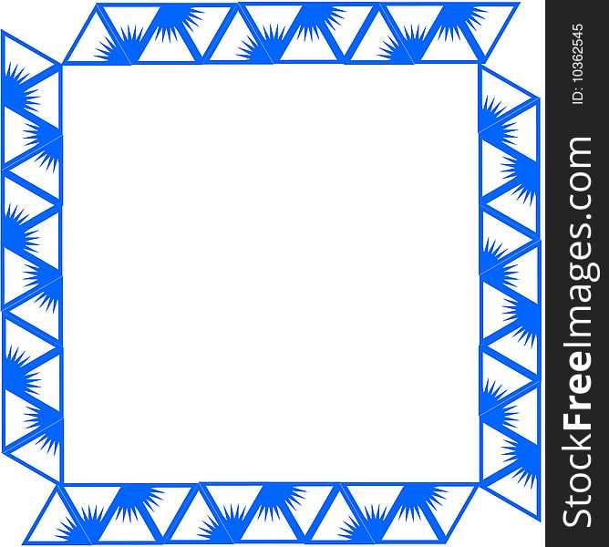 Blue frame isolated with white background. Blue frame isolated with white background
