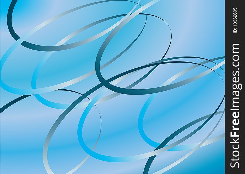 Abstract background of the blue rings. Vector illustration
