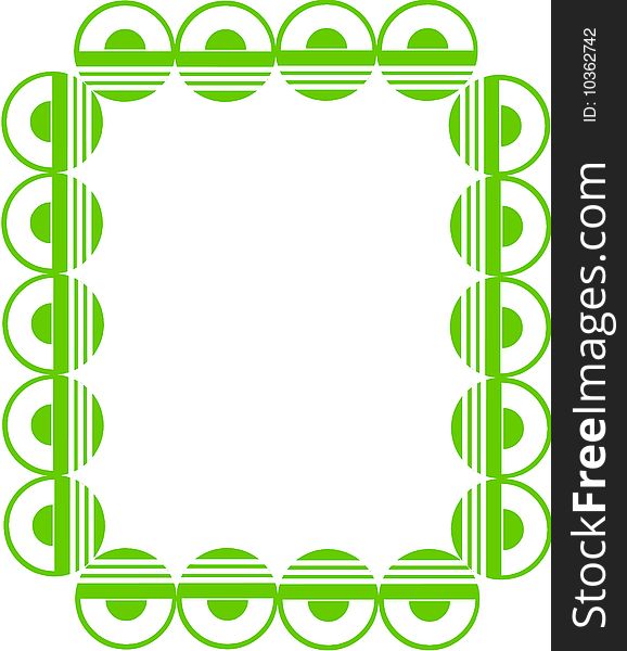 Green border with circle/frame